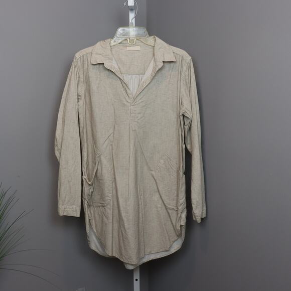 CP Shades Beige Micro Corduroy Tunic Top 100% Cotton Made in USA Size Small - Picture 1 of 4